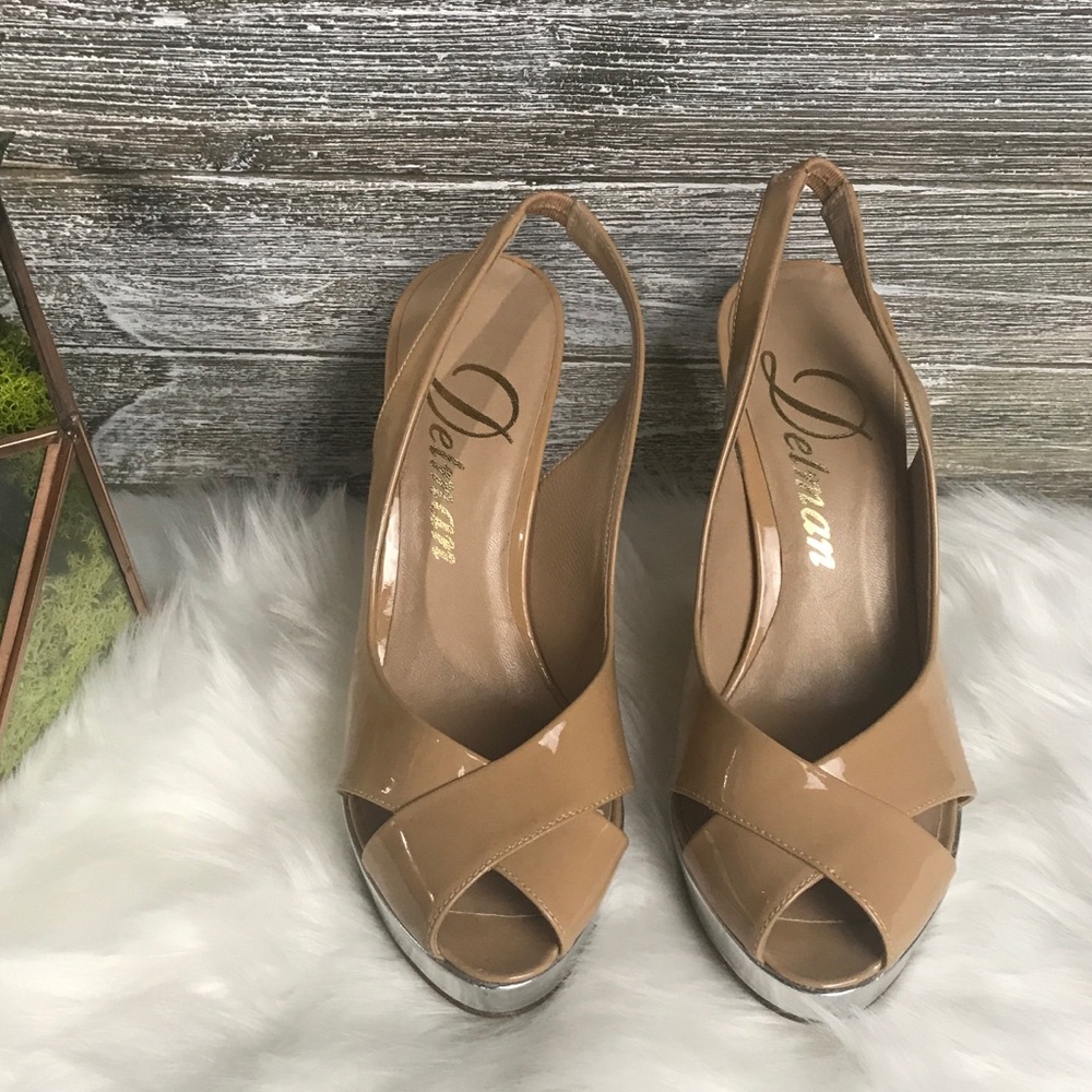 Genuine Leather Delman Slingbacks - 7.5